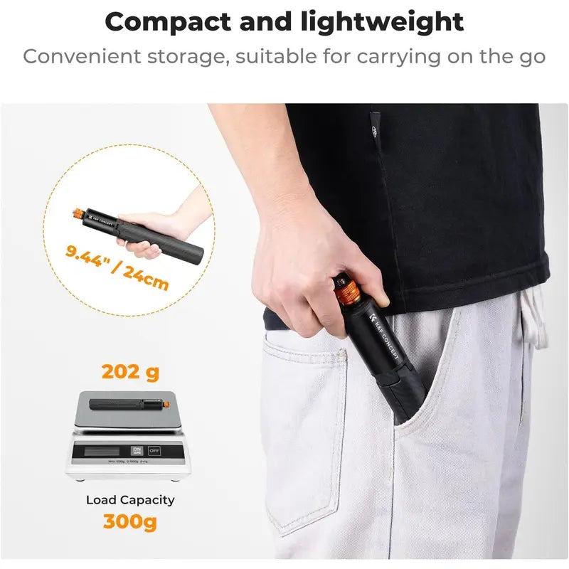 K&F Concept Invisible Mode Camera Selfie Stick Tripod - 120Cm/47.2In Portable Aluminium Adjustable Compact Monopod, 1/4" Thread Extension Pole with Gopro Adapter, Compatible with Insta360 X5/X4/X3, Gopro Hero 13/12/11, DJI OSMO 360 Pocket 3/XTRA, Stand, S